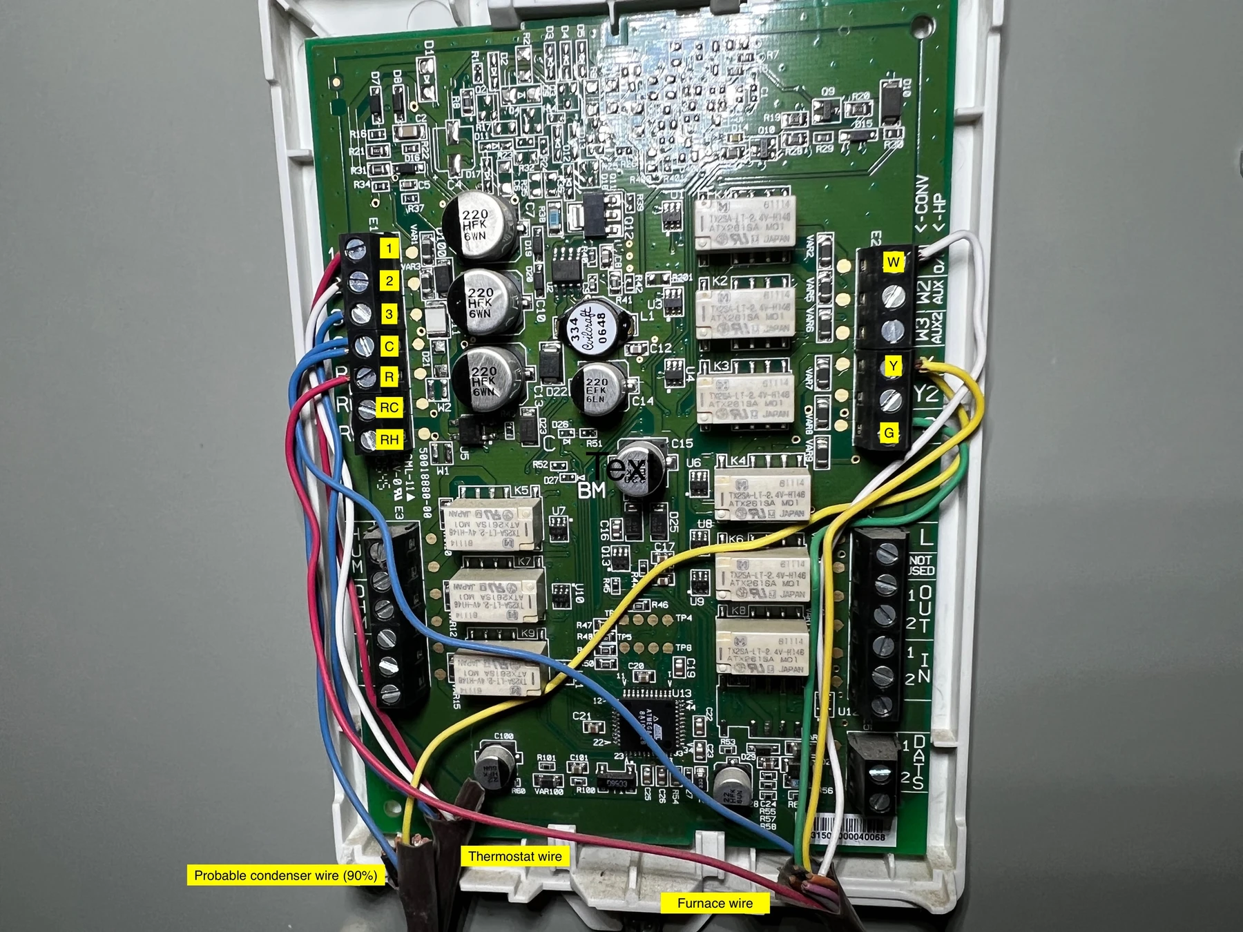 Honeywell THM5421C EIM before removal